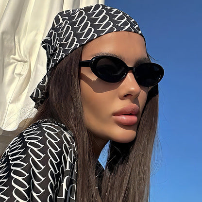 Retro Vintage Oval Sunglasses Stylish PC Frame Sunglasses