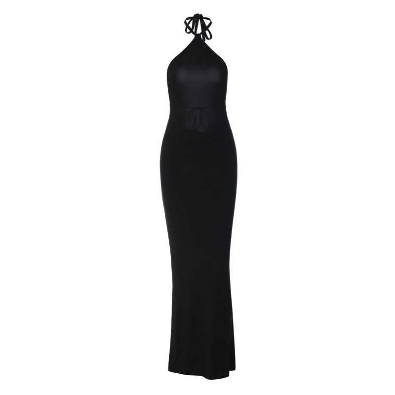 Sexy Backless Halter Maxi Dress Casual Chic for Women