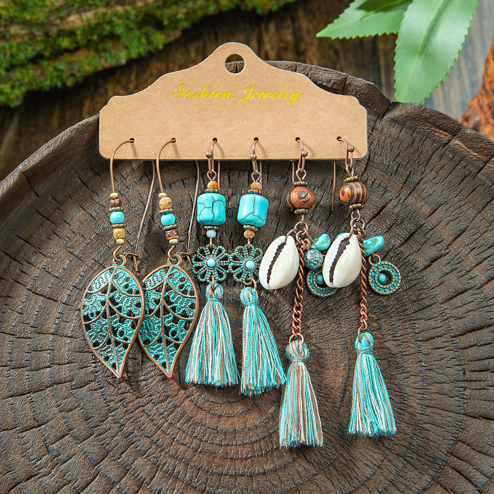 Bohemian Tassel Earrings Vintage Metal