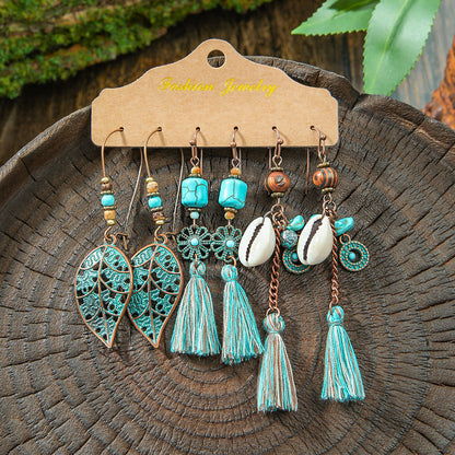 Bohemian Tassel Earrings Vintage Metal
