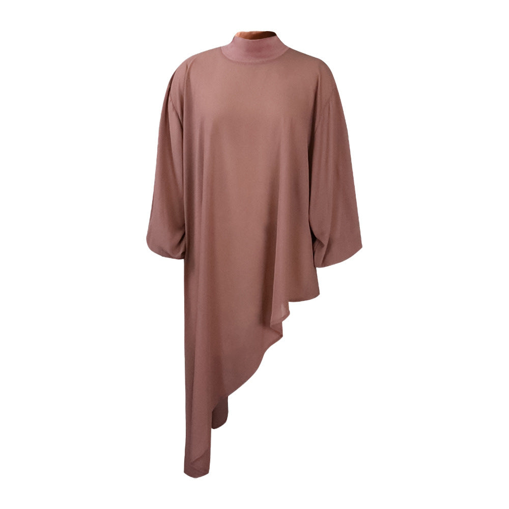 Irregular Hem Chiffon Maxi Dress Casual Loose Women'S Clothing