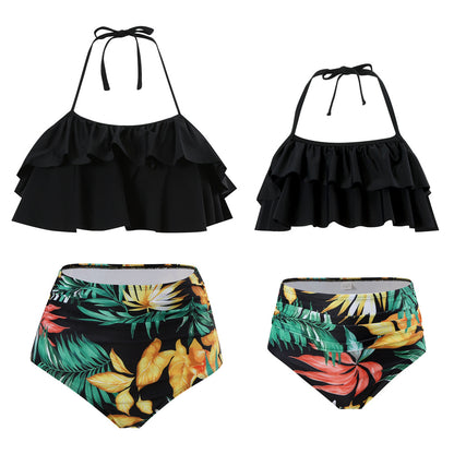 New Kids And Adults Split Swimsuit Bikini Set
