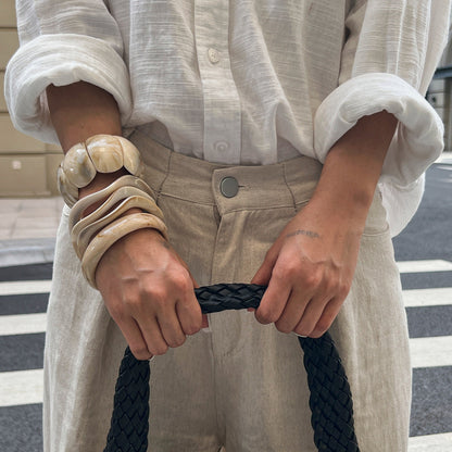 Artistic Wave-Shaped Bracelet Unique Design Elastic Bangle