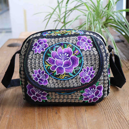 Ethnic Style Single Shoulder Crossbody Embroidery Bag Women'S Bag