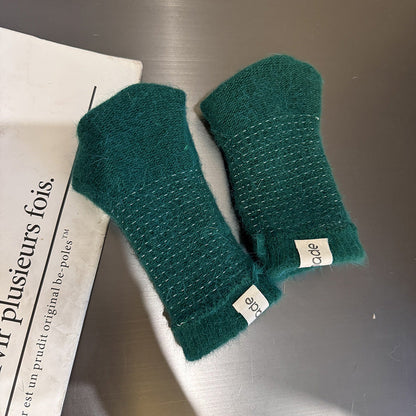 Winter Knit Warm Solid Color Gloves