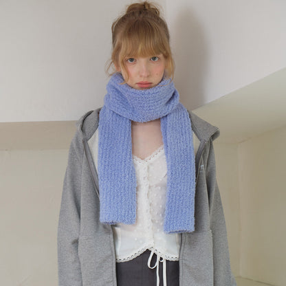 Handmade 25% Wool Blend Knitted Scarf for Women