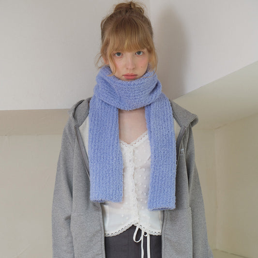 Handmade 25% Wool Blend Knitted Scarf for Women