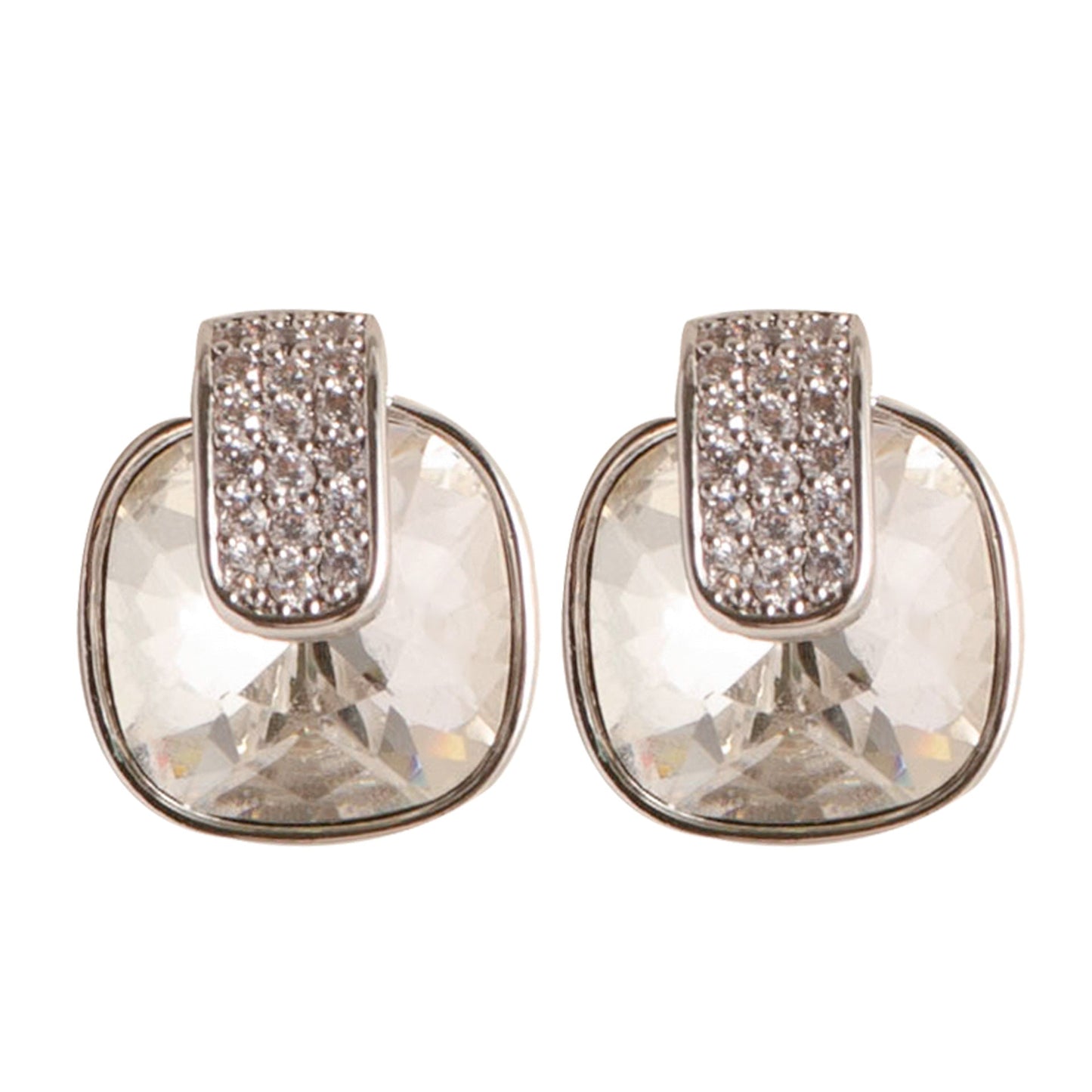 Elegant Geometric Crystal Zirconia Earrings For Women