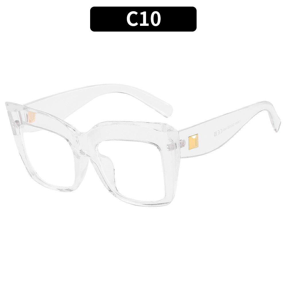 Trendy Large Frame Cat Eye Blue Light Blocking Glasses