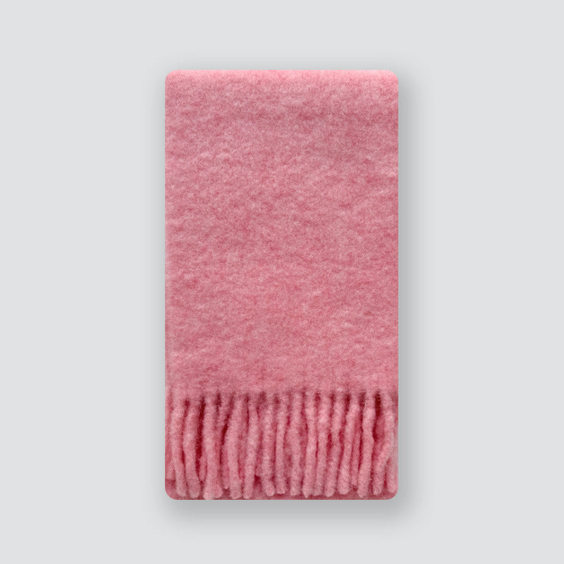 Alpaca Blend Scarf with Fringe - Elegant All-Season Accessory