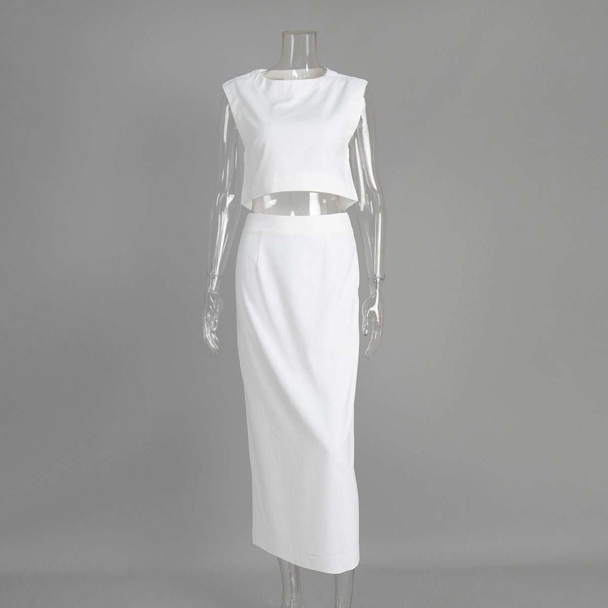 Linen Cotton Sleeveless Dress Set Casual Summer Outfit