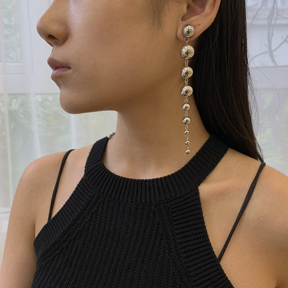 Hip Hop Punk Geometric Metal Stud Earrings For Women