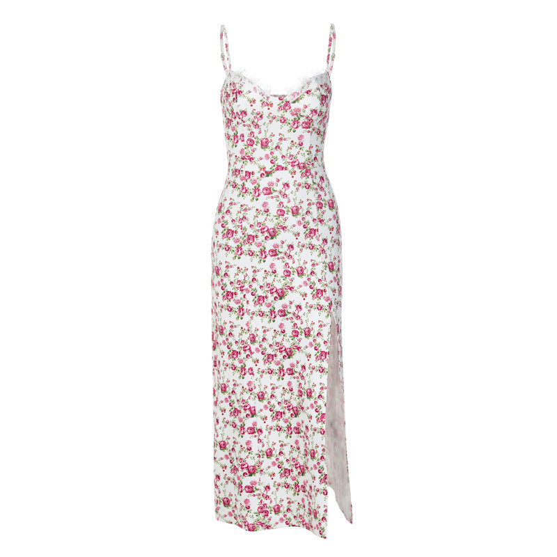 Floral Print Maxi Dress Sleeveless A-Line Casual Dress