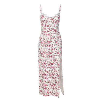 Floral Print Maxi Dress Sleeveless A-Line Casual Dress