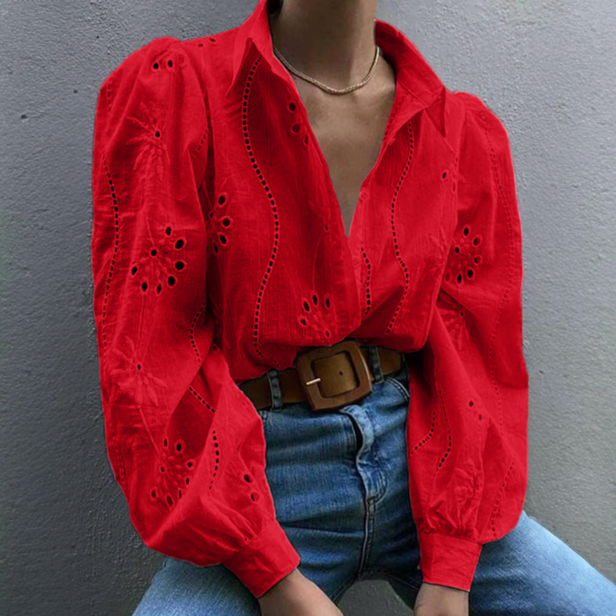 Fashionable Loose Fit Hollow Out Cardigan Top for Women