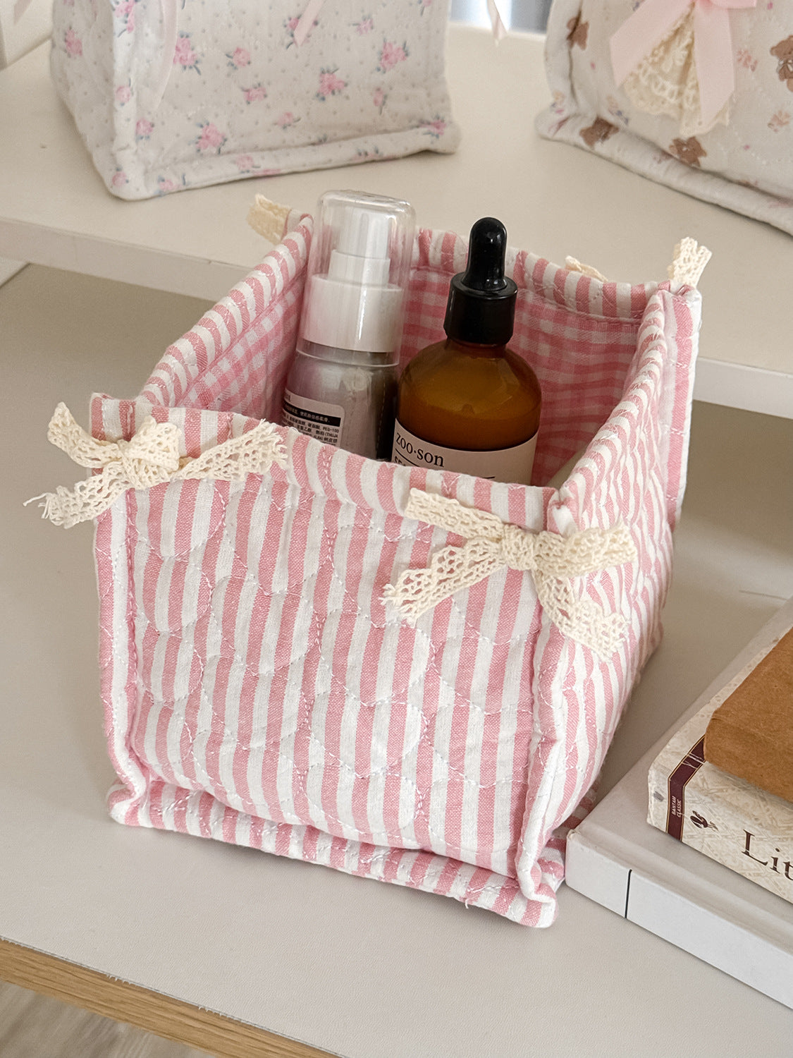 Sweetheart Lace Square Storage Bins Trendy Home Decor