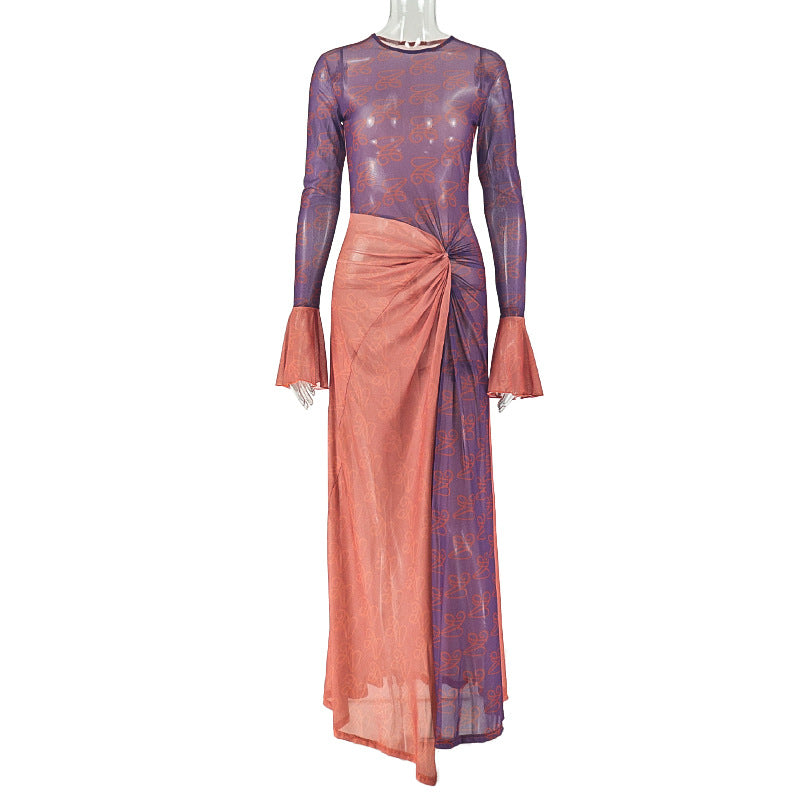 Casual Summer Slim Fit Dress With Asymmetrical Hem