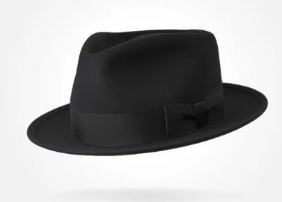 Classic Wool Felt Fedora Hat for Autumn and Winter