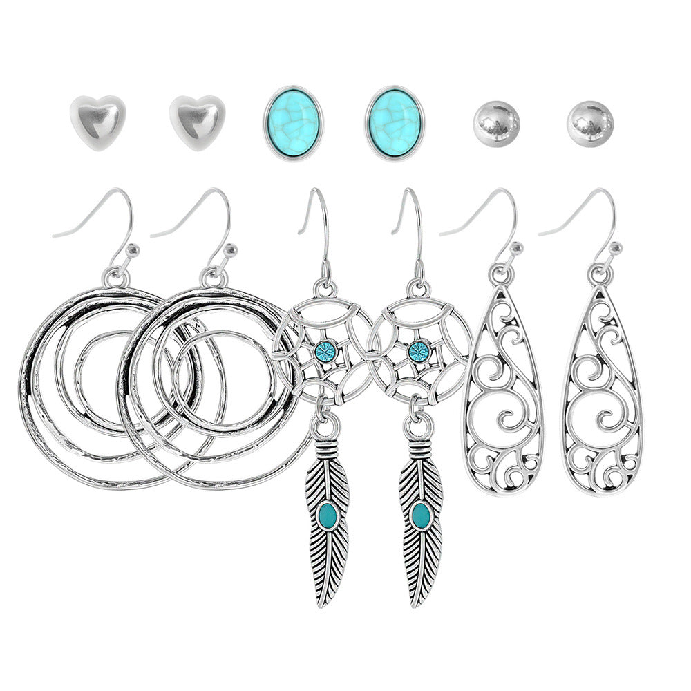 Bohemian Vintage Hollow Circle Earrings for Women