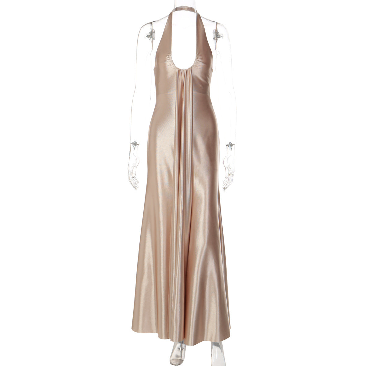 Elegant U-Neck Halter Backless Bodycon Dress