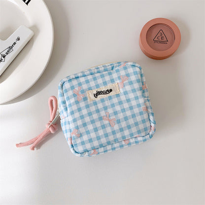 Simple Square Plaid Padded Wallets
