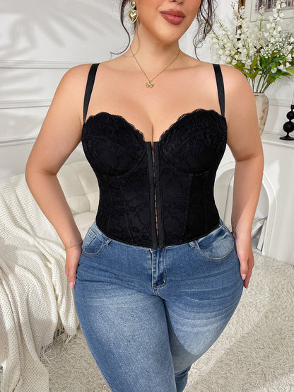 Sexy Lace Corset Top For Plus Size Women