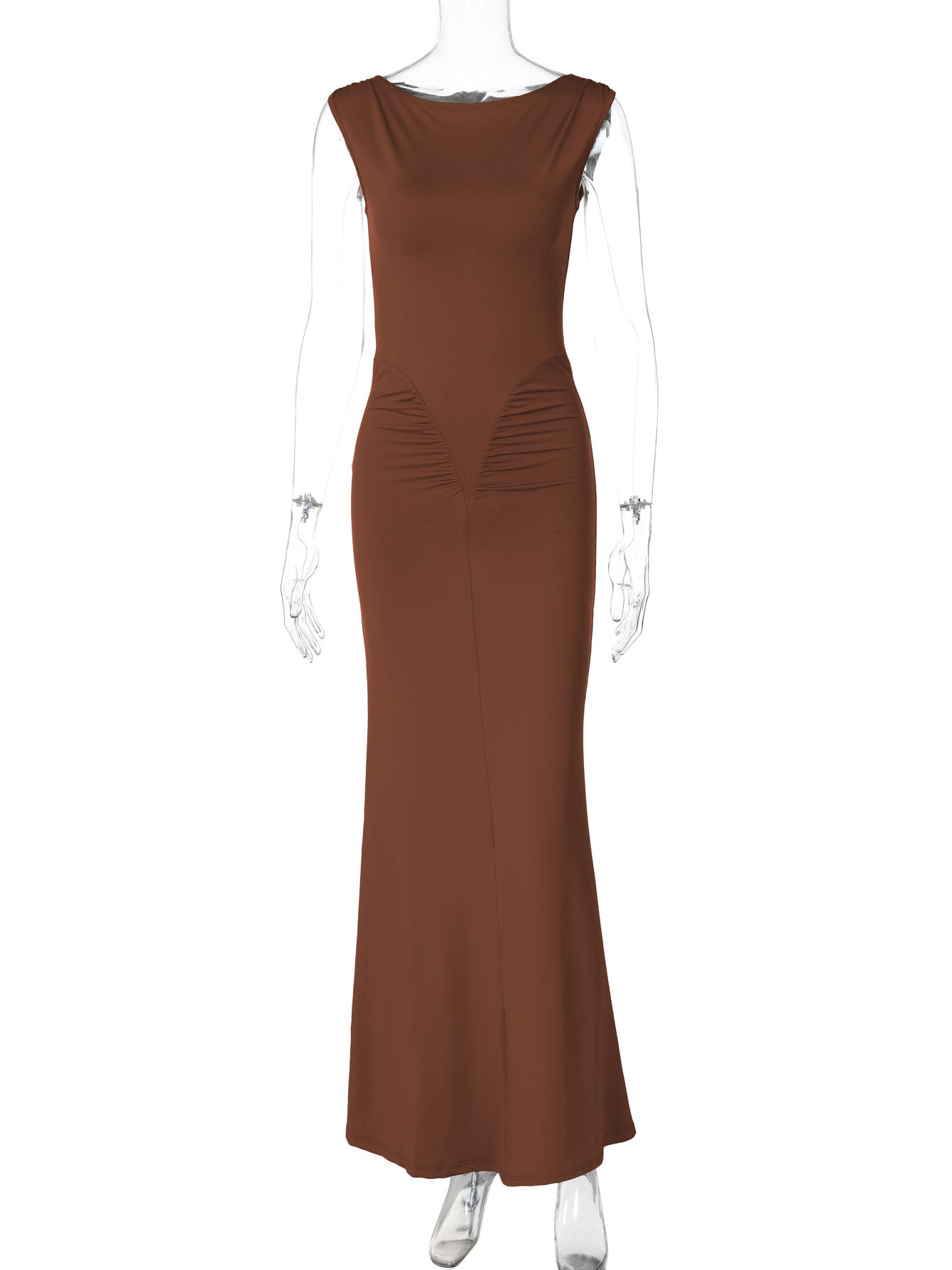 Stylish Solid Color Short Sleeve Dress for Women