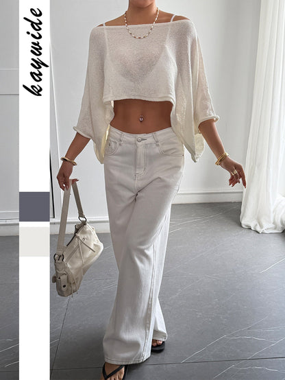 Fashionable Vacation Style Loose Sleeve T-Shirt
