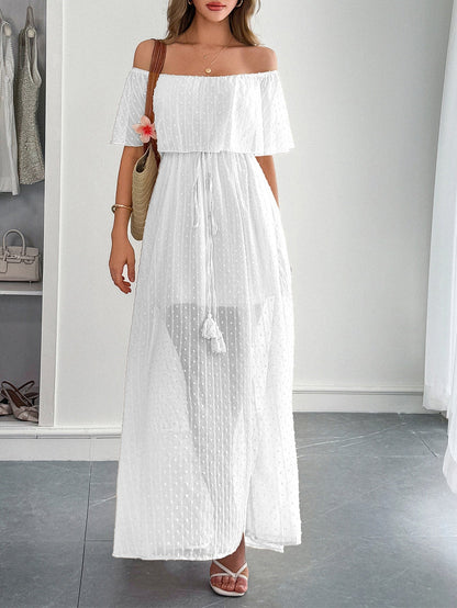 Elegant Strapless A-Line Maxi Dress for Women