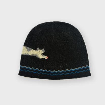 100% Pure Wool Cat Beanie Soft Knit Winter Hat
