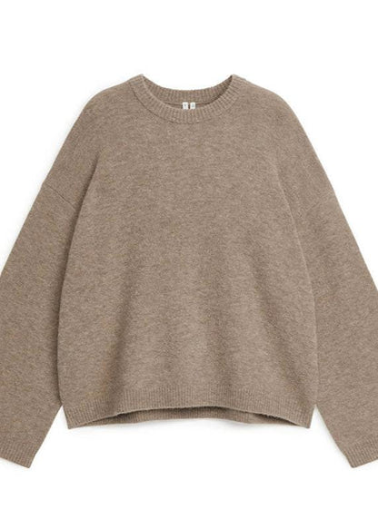 Oversized Knit Sweater Soft Breathable Fabric