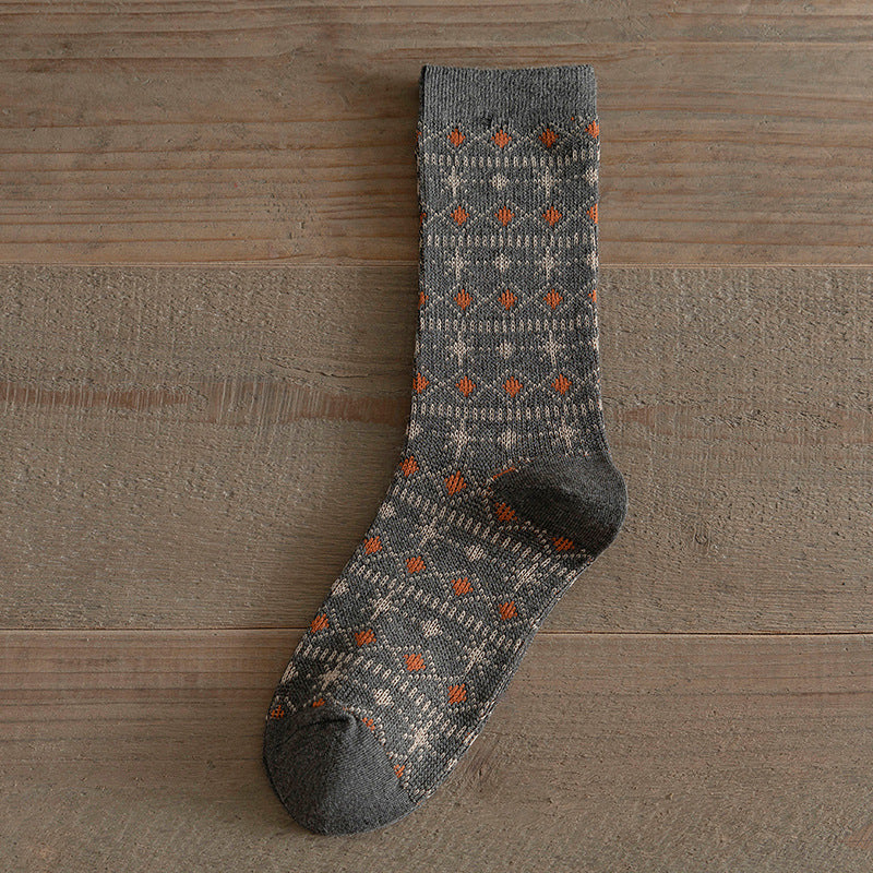 Boho Winter Retro Thick Warm Crew Socks