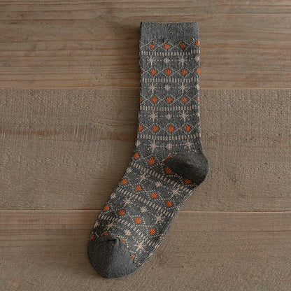 Boho Winter Retro Thick Warm Crew Socks