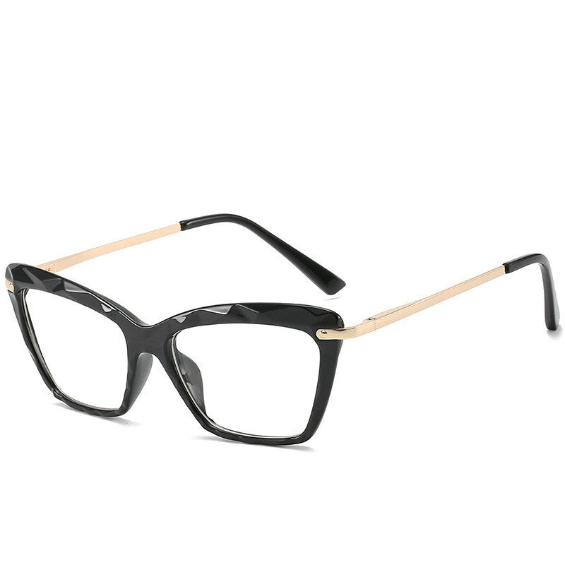 Retro Transparent Multi-Faceted Crystal Eyeglasses Frames