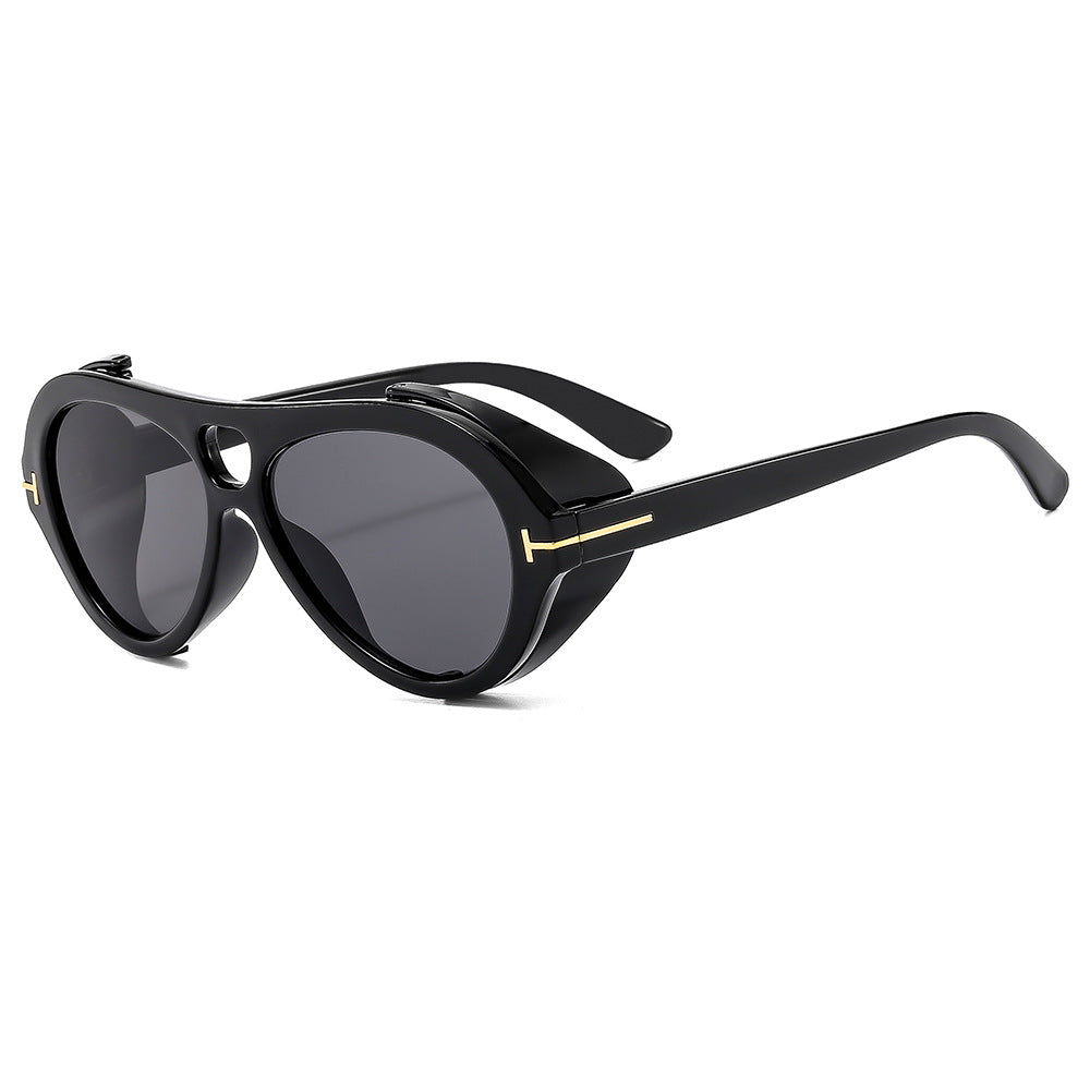 Trendy Double-Bridge UV400 Sunglasses Oversized Retro Style