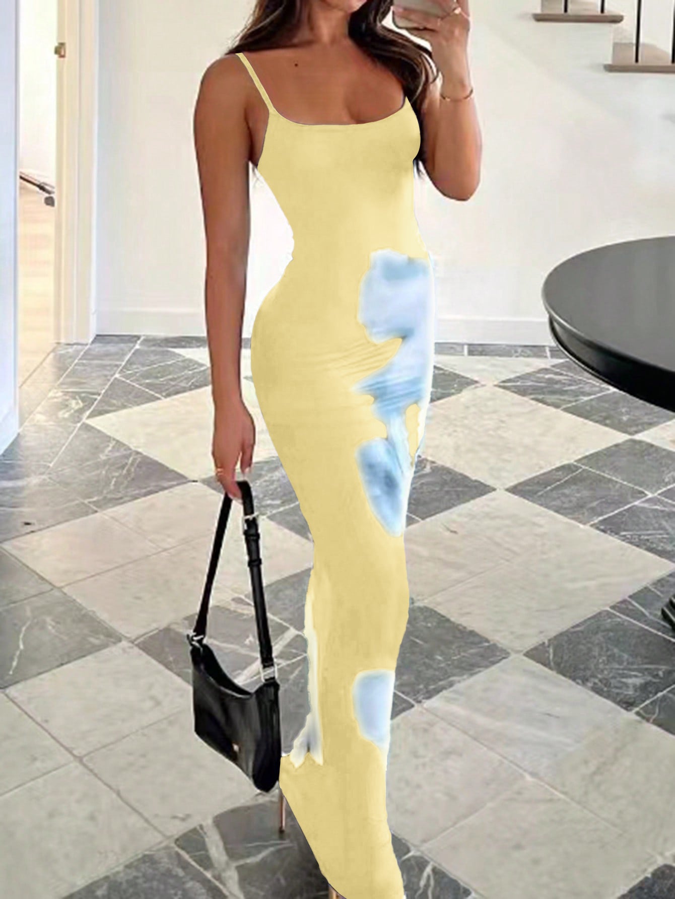 Elegant Floral Print Casual Midi Slip Dress