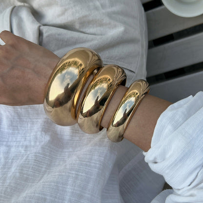 Bold Geometric Metal Cuff Bracelet Stylish Accessory