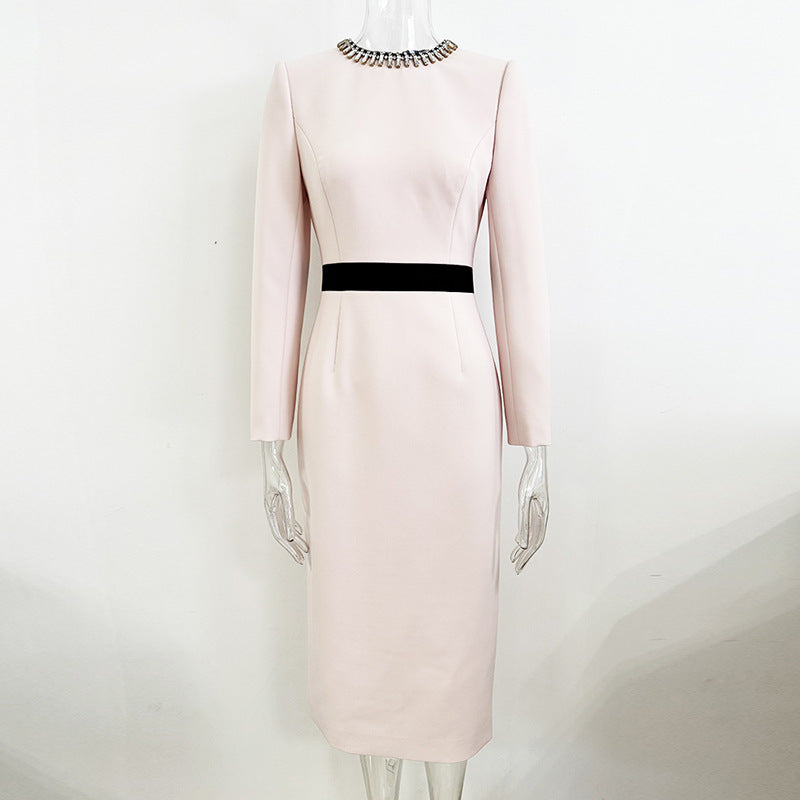 Color Block Long Sleeve Dress