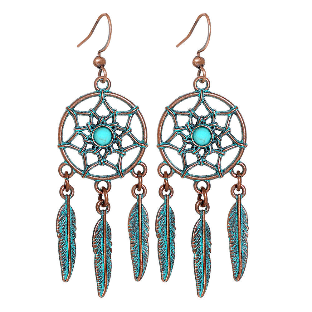 Vintage Metal Tassel Earrings Creative Bohemian Jewelry
