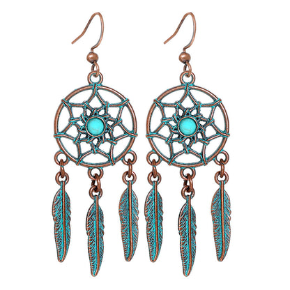 Vintage Metal Tassel Earrings Creative Bohemian Jewelry