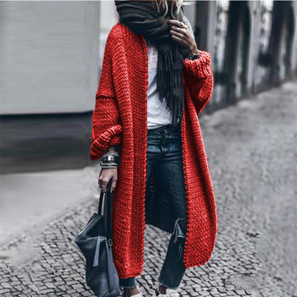 Fall/Winter New Long Sleeve Knitted Cardigan Casual Loose Fit Cardigan Knitted Sweater Jacket