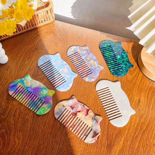 Cute Mini Cat Ear Acetate Hair Comb