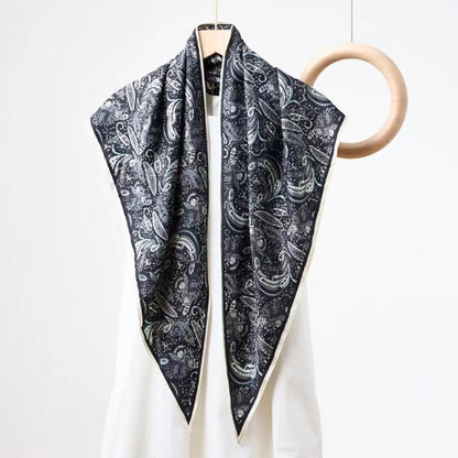 Vintage Paisley Triangle Silk Scarf