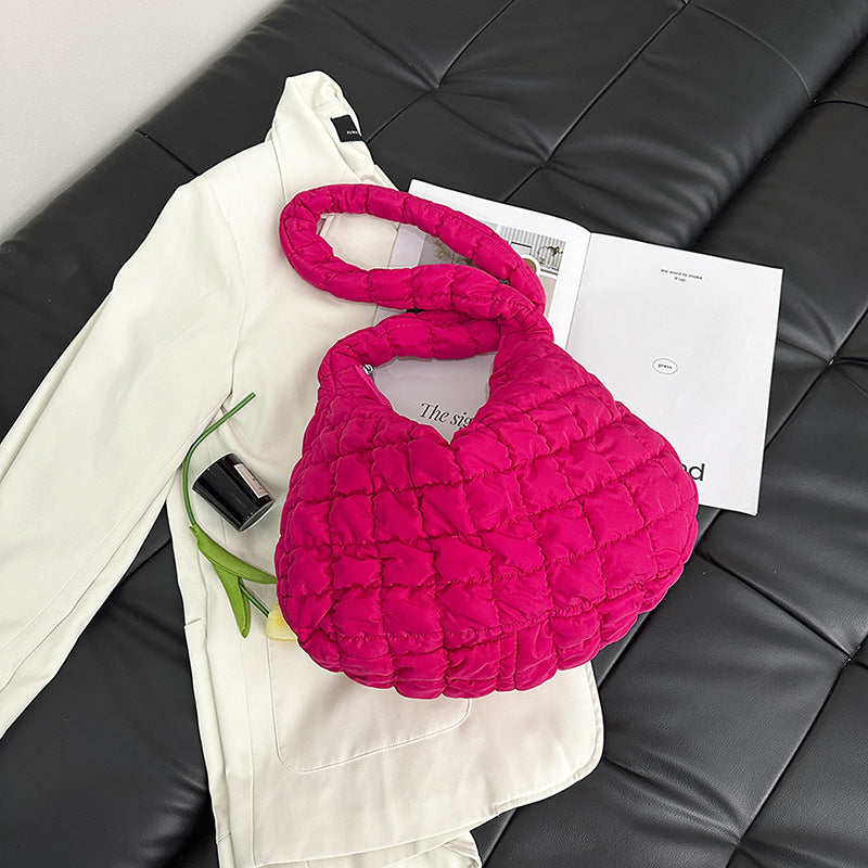 Wrinkled Cloud Crossbody Bag Trendy Nylon Tote
