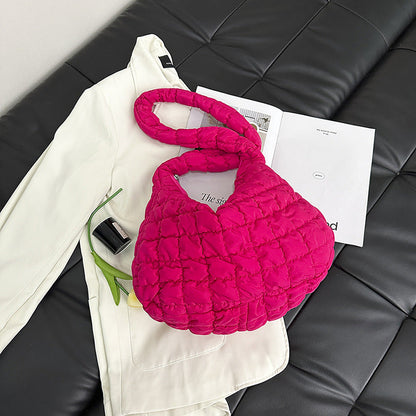 Wrinkled Cloud Crossbody Bag Trendy Nylon Tote