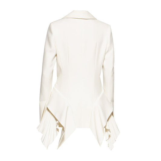 Chic Design Blazer For Women With Pleated Detailing
