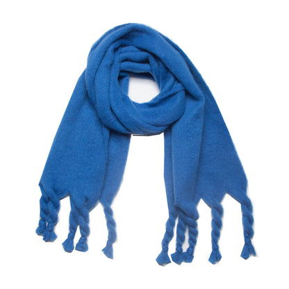 Simple Solid Color Tassel Scarves