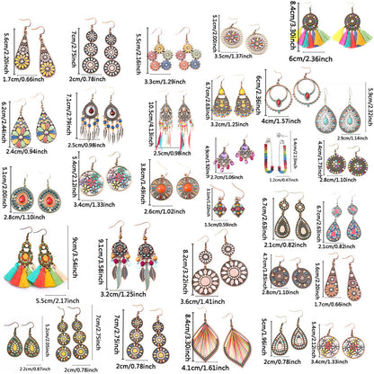 Trendy Ethnic Style Tassel Earrings Colorful Jewelry