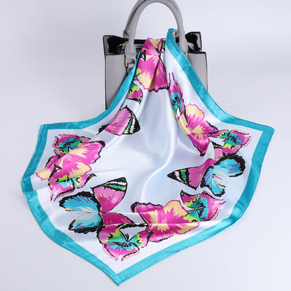 Scarvii - Butterfly Pattern Silk-like Scarf