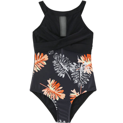 New Girls' One-Piece Swimwear With Ruffles Nylon Fabric